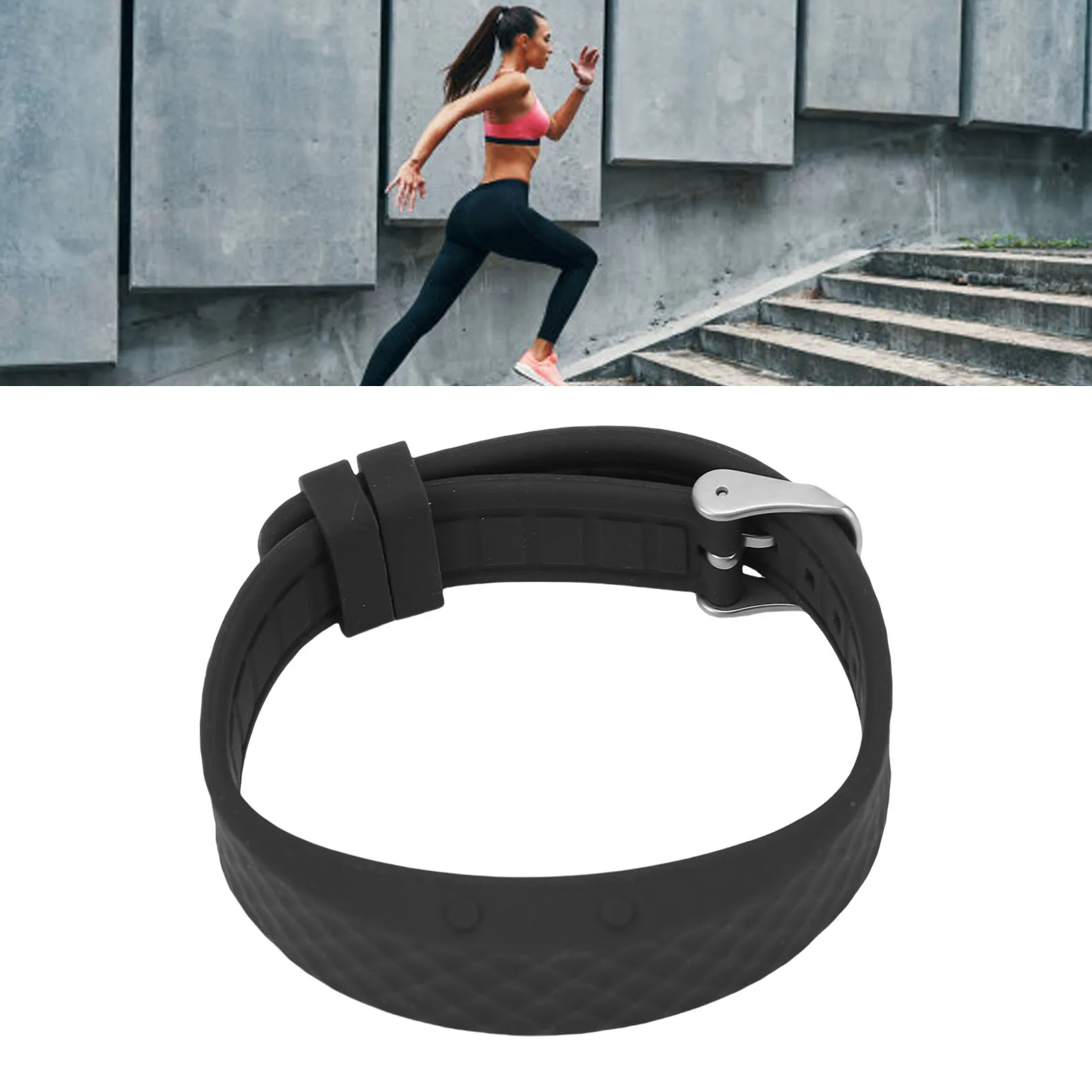 Smart Bracelet Vibrating Alarm Reminder Watch Fitness Tracker Smart Wristband USB Rechargeable Wearable Step Counting Sleep Trac