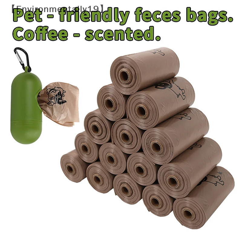 5/6/10Pcs Biodegradable Pet Garbage Bag Dog Poop Bags Outdoors Dog Poop Bag Dispenser Dog Cleaning Supplies Pet Supplies