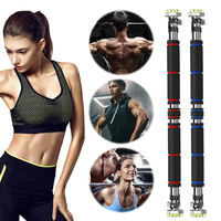 Doorway Pull Up Bar Upper Body Fitness Workout Bar Fits 25.3-33.1in Door Frames Adjustable Length for Strength Training