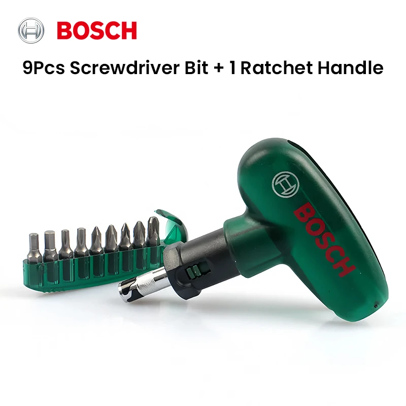 Bosch Electric Screwdriver Bit Set 9 Pcs 25mm Drill Bits 1 Ratchet Handle Power Tool Accessory Electric Holder Bits for Screwing