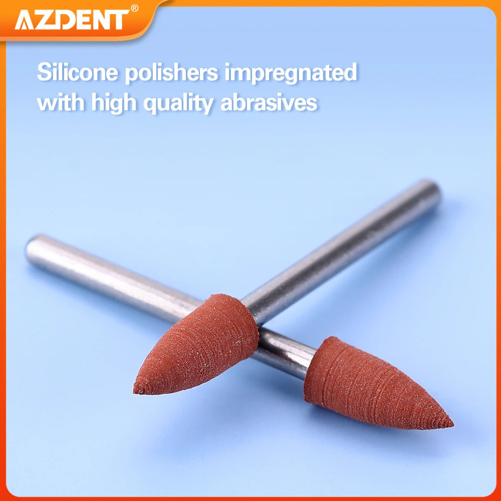 12pcs/Box Dental Silicone Polish Abrasive Polisher AZDENT FG Pre-Polishing Dentistry Tool Instrument