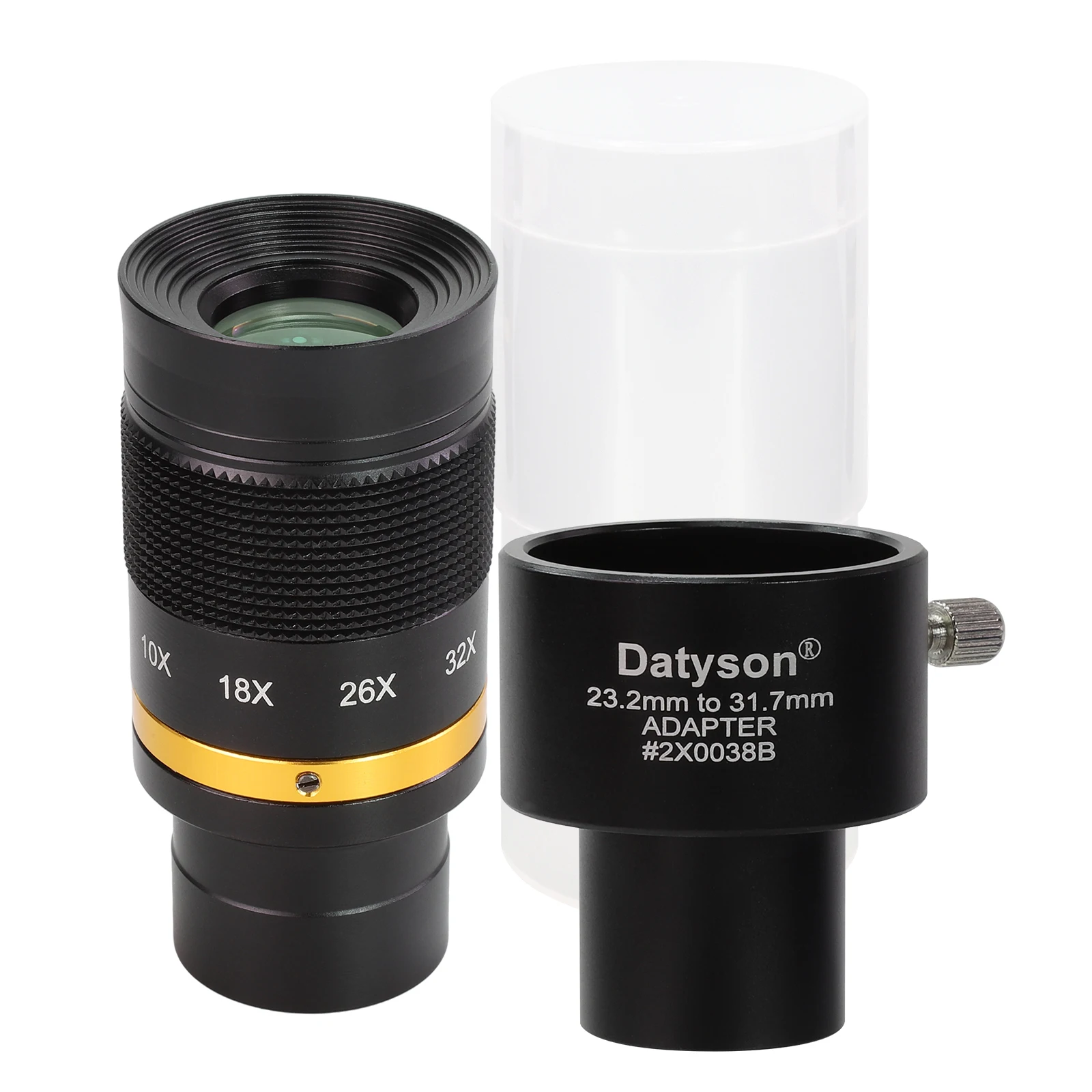 23.2mm to 1.25 Inch (31.7mm) 10-32x Zoom Microscope Eyepiece Adapter - Telescope Eyepiece Converter for Biological Microscopes