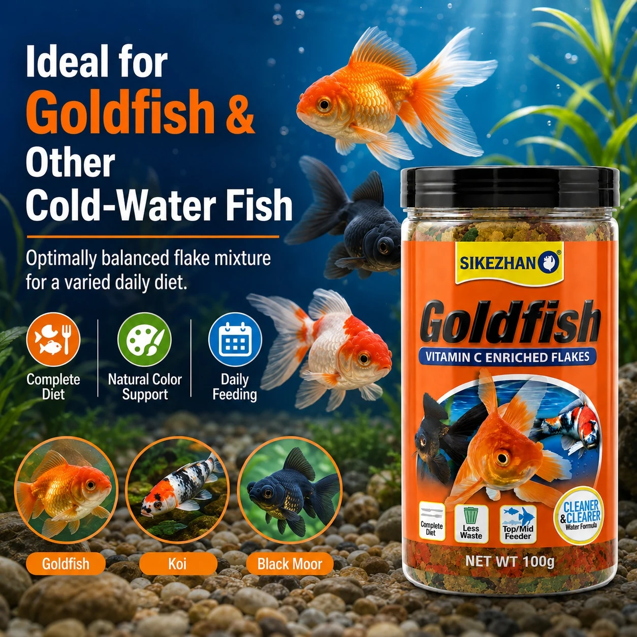 SIKEZHAN Fiocchi per Pesci Ros - Aquarium Fish Vitamin recensione e prezzo