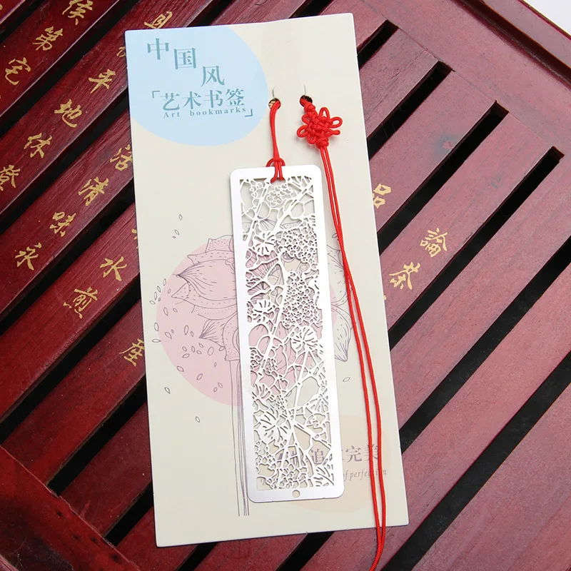 1PC Metal Literature  Art Hollow Bookmark Chinese Style Bookmarks  Children Student Gifts School Supplies