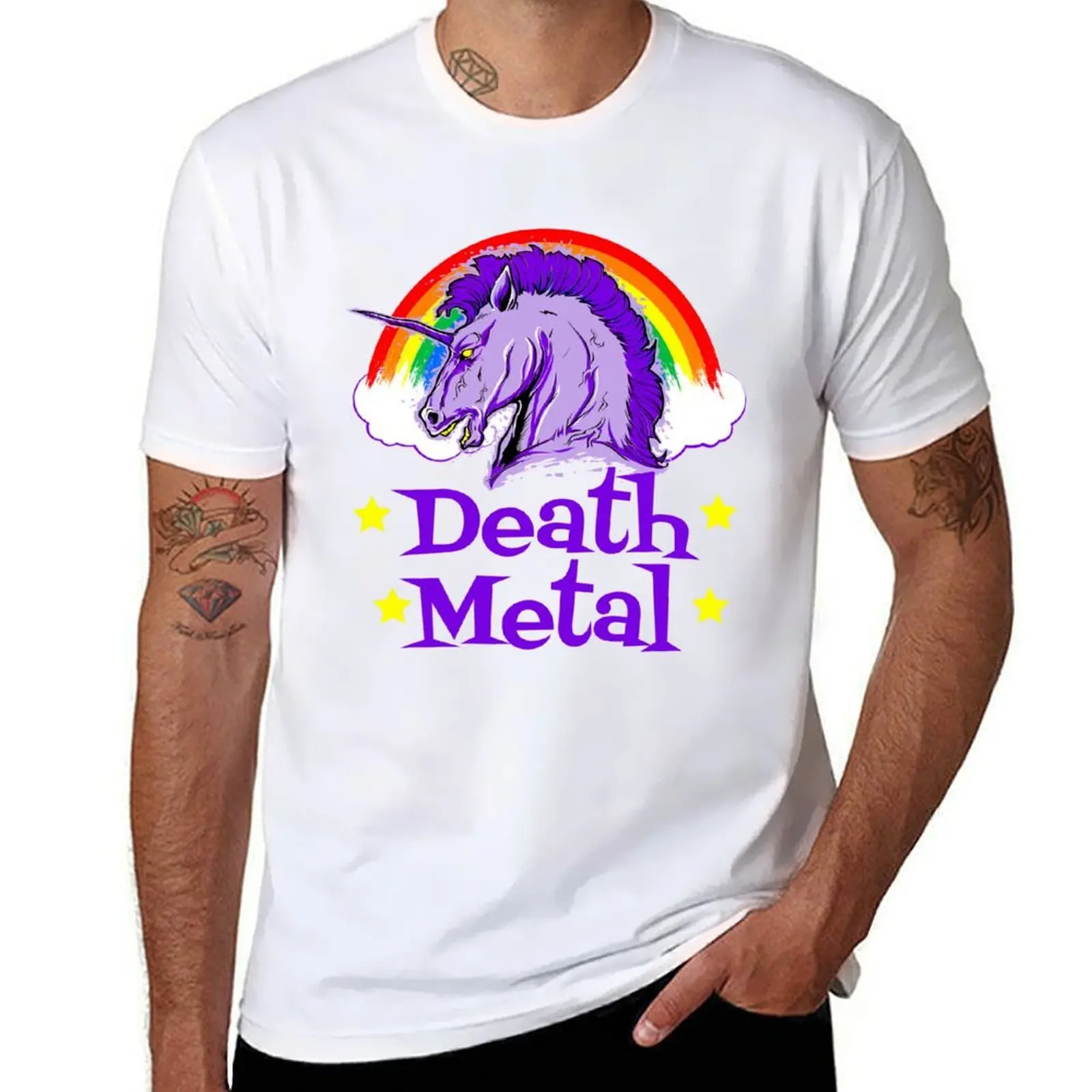 

Unicorn Death Metal T-Shirt printed t shirts for man funny t shirts dark humor T-Shirt