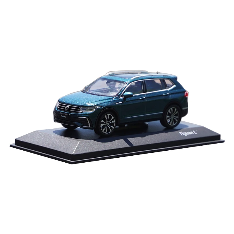 Diecast Alloy 1:43 New TIGUAN L 2022 Blue SUV Car Model Adult Collection Gift Display Souvenir Ornament Boy Toy