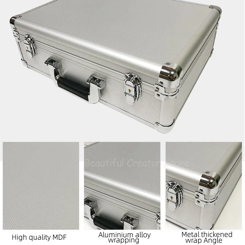 Tool Box Aluminum Case Waterproof Equipment Tool Box Organizer Portable Instrument Case Large Hard Case Shockproof Storage Box