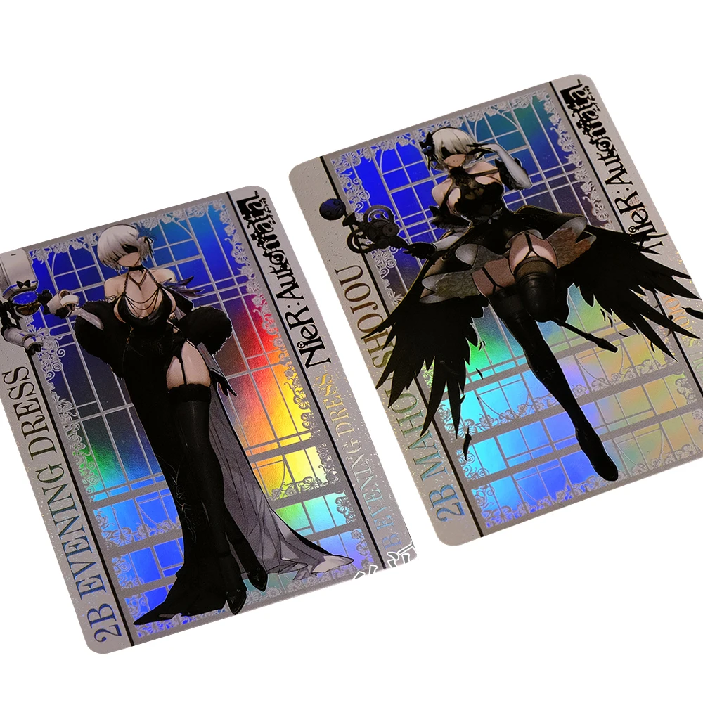 3Pcs/set NieR:Automata ACG Flash Cards My YoRHa No. 2 Type B Kawaii Classic Game Anime Collection Cards Gift Toys