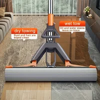 28cm/34cm Sponge Mop Super Absorbent Dust Removal Hands-Free Washing for Kitchen Bathroom Hardwood Tile Laminate Floors Cleaning - Image 4