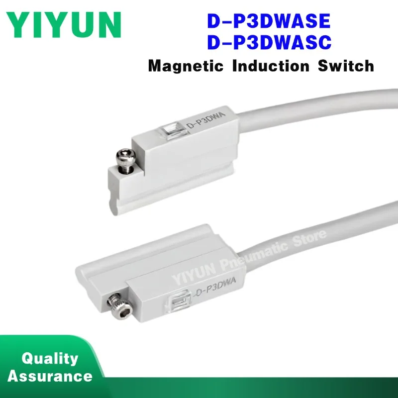 1pc D-P3DWASE/D-P3DWASC Pneumatic Magnetic Field Resistant 2-Color Indicator Solid State Auto Switch Sensor YIYUN Store