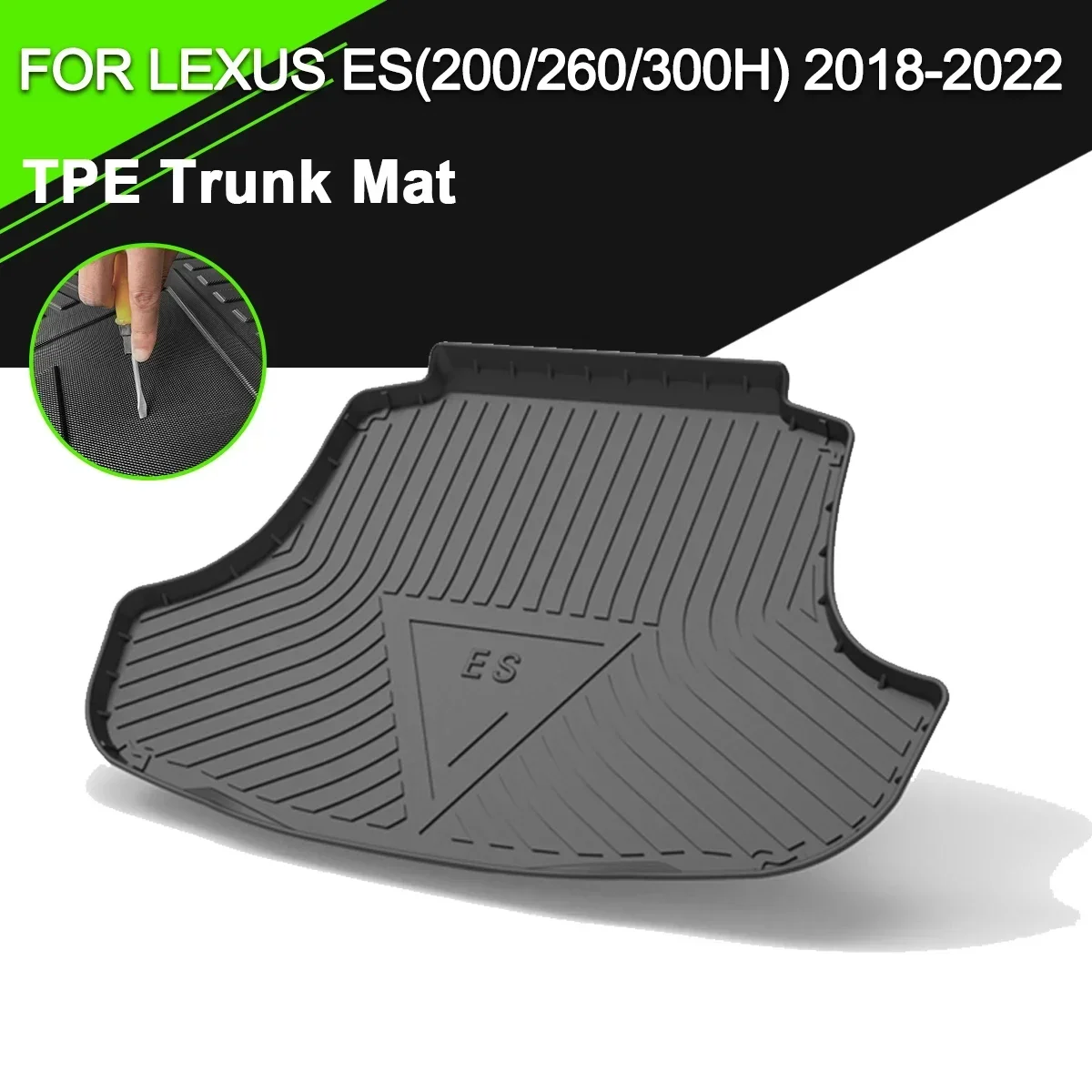 

Car Rear Trunk Cover Mat Rubber TPE Non-Slip Waterproof Cargo Liner Accessories For ES 200/260/300H 2018-2022