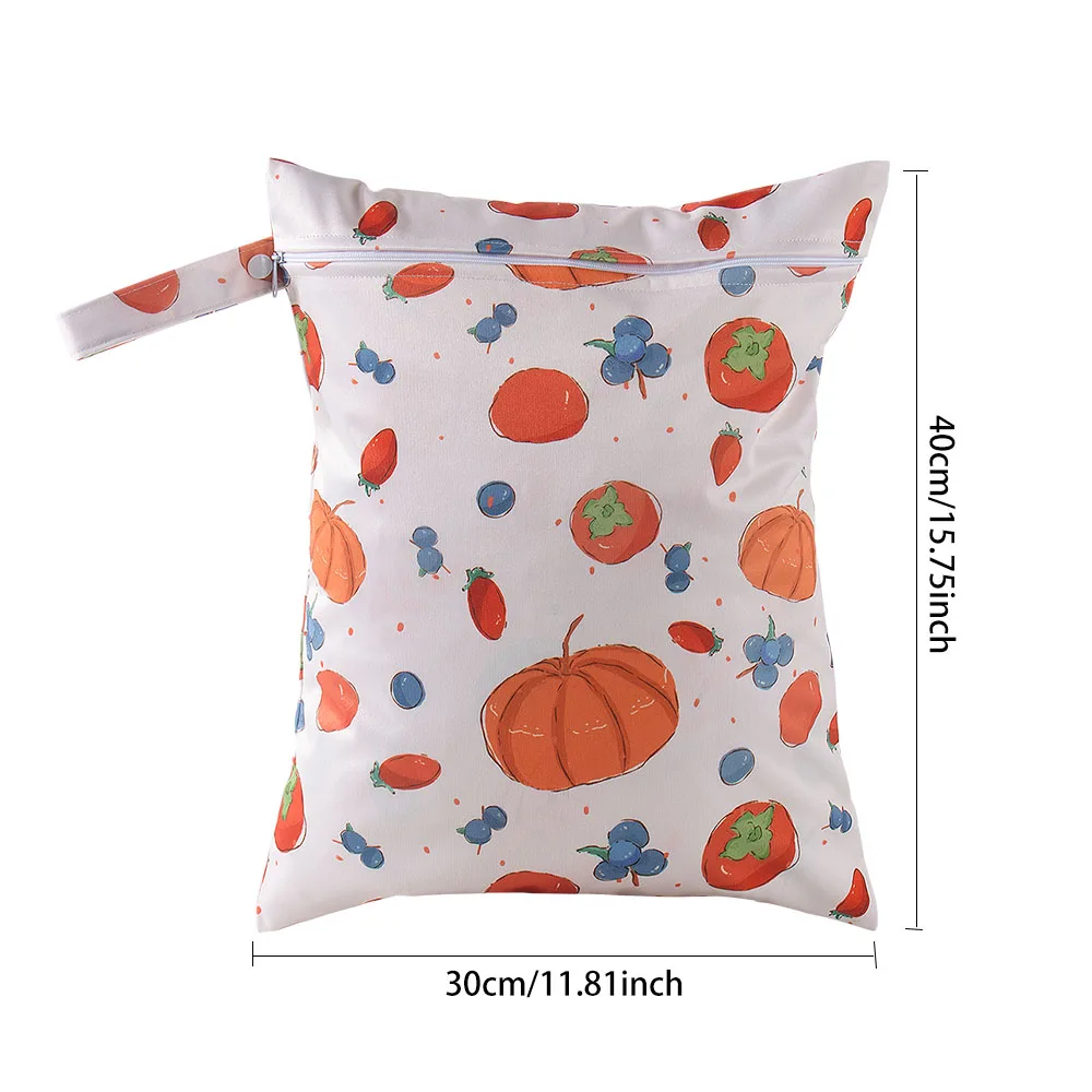 1PC Waterproof Storage Bag Cute Cartoon Print Diaper Bags Portable Wet Bag Breast Pump Parts Beach Pool Gym Stroller Women Gift