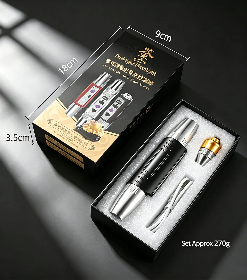 6LED UV Flashlight 365nm High Power Ultraviolet Black Mirror Purple Light Pet Urine Tinea Ore Ink Dryer Fluorescer Detector