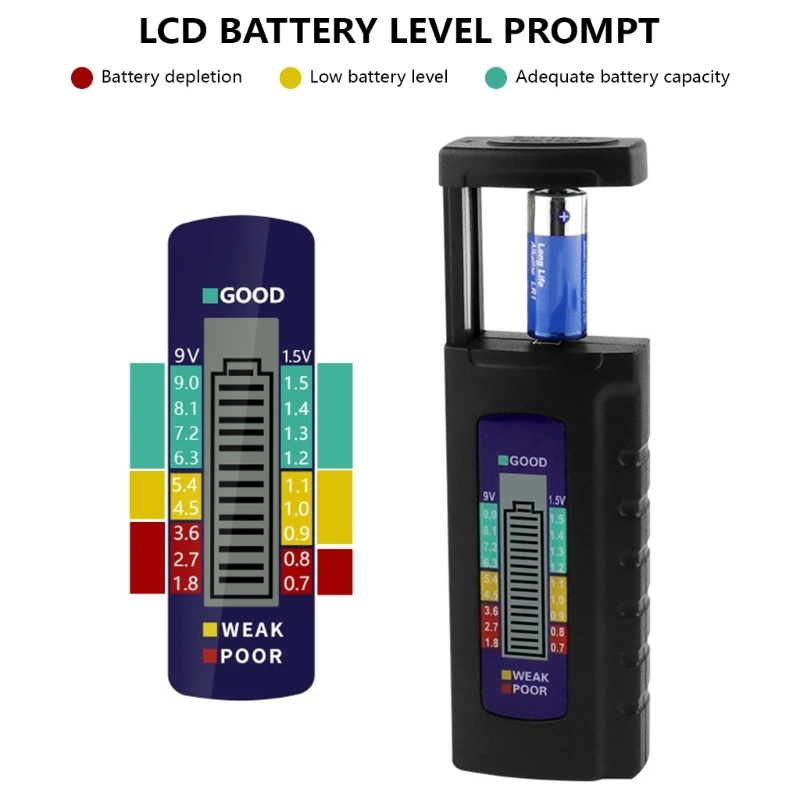Tester capacità della batteria ad precisione per celle AA, portatile, domestico per uso professionale