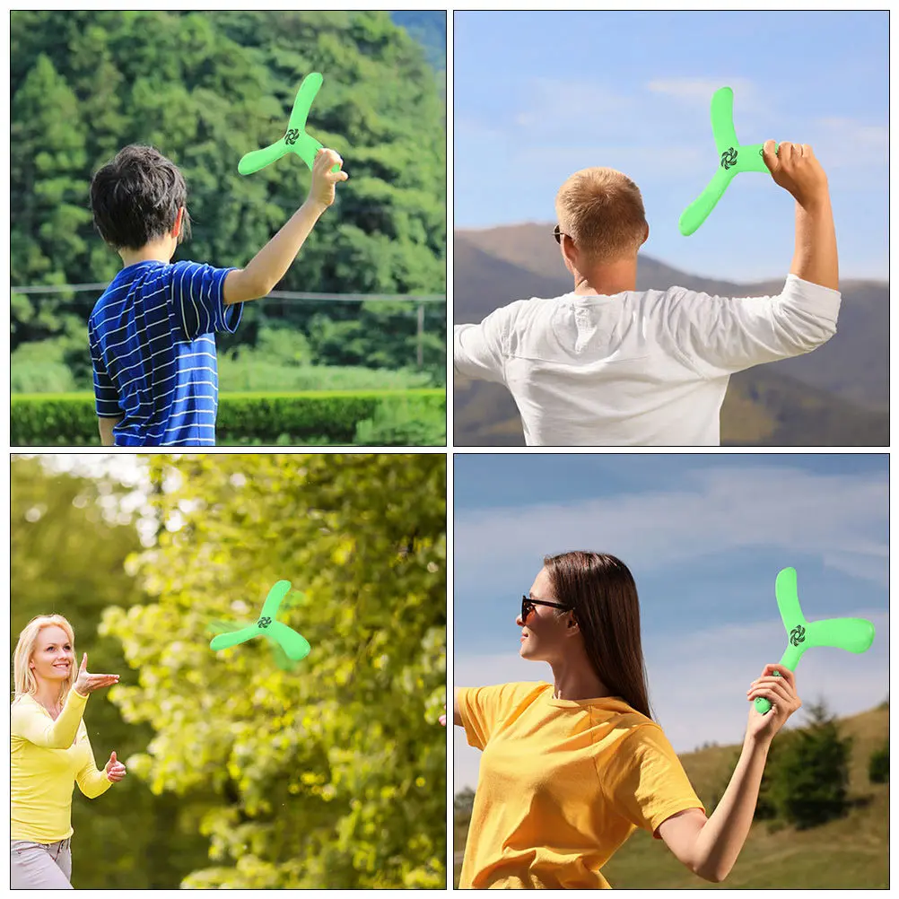 

2Pcs Soft Thick Flying Boomerang for Children Outdoor Recreation Interactive Fun Kids Party Games Sports Throw Catch