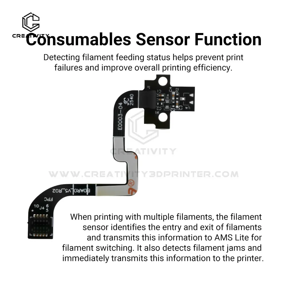 ل بامبو مختبر P1S/P1P الطارد خيوط الاستشعار استبدال أجزاء طابعة ثلاثية الأبعاد قاعة لوحة توزيع للطابعة سلسلة بامبو P1 #3