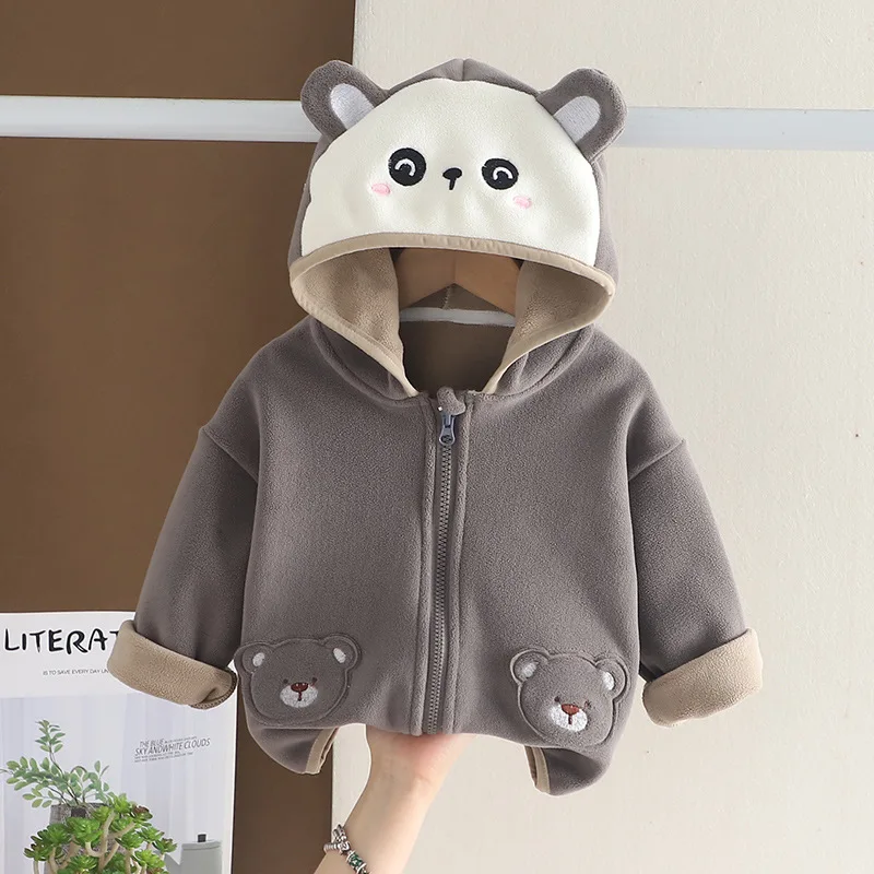 

New Autumn Winter Baby Clothes Kids Coat Children Girls Thick Warm Hooded Jacket Toddler Clothing Fashion Infant Tracksuits