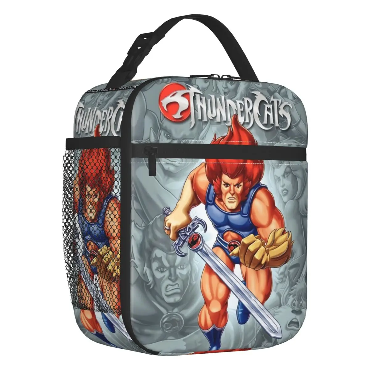 

Custom Thundercats HiMan Lunch Bag Women Cooler Warm Insulated Lunch Box for Kids School Children