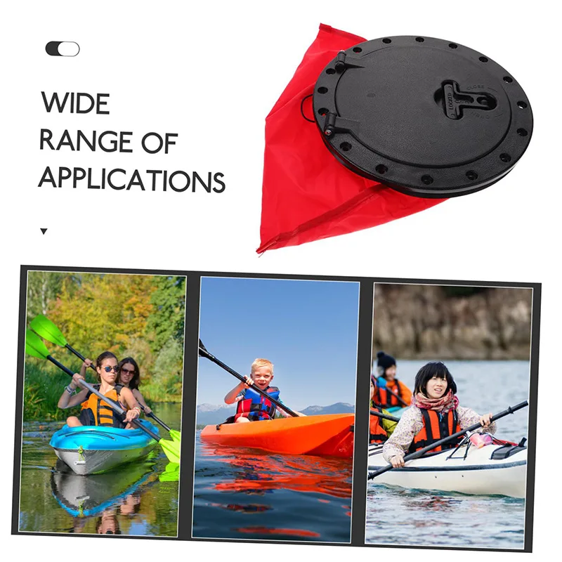 8 Inch Inner Diameter Kayak Hatch Cover with Red Bag Deck Plate ABS Easy Install Accessories for Kayak Boat Boating Accessories
