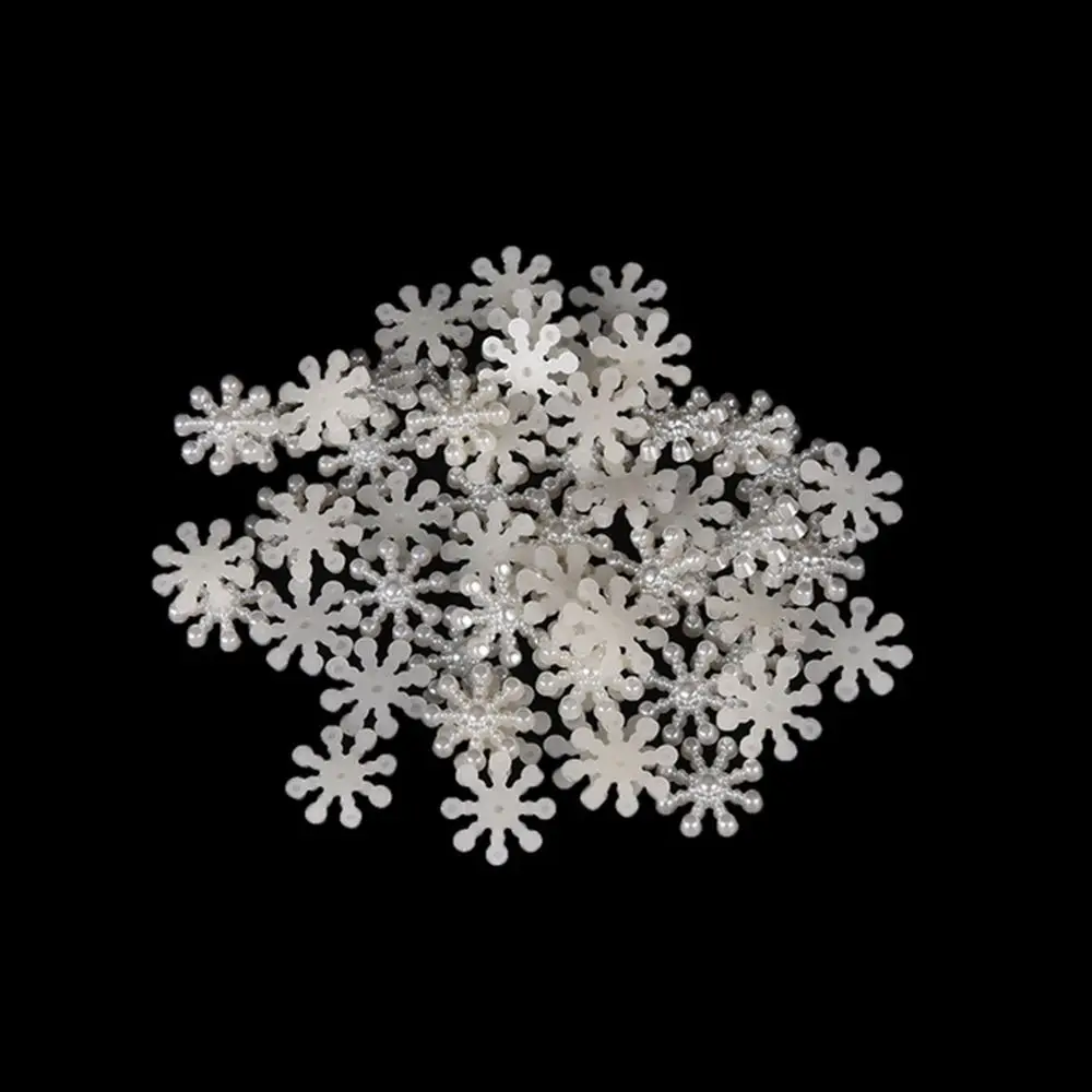 CraftWhite Cardmaking Wedding Craft Decoration Decor Embellishment Flatback Pearl Christmas Snowflake