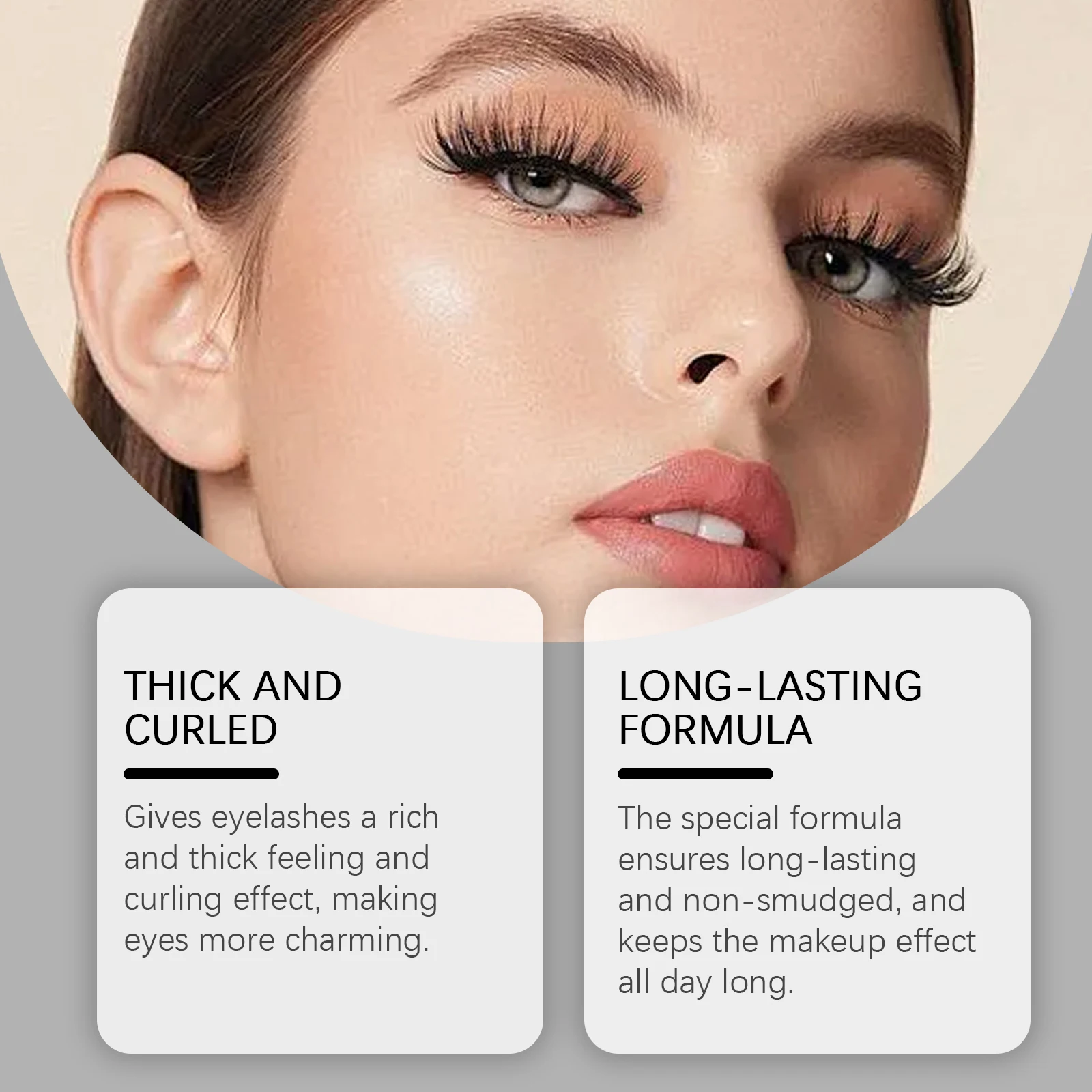 มาสคาร่าเพิ่มความยาว ปัดขนตาให้งอนเด้ง กันน้ำ สำหรับผิวแพ้ง่าย กันเหงื่อ แห้งเร็ว ติดทนนาน เป็นธรรมชาติ