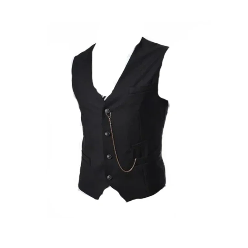 New 2025 's Gangster Costume And Accessories Set Steampunk WaistCoat Peaky Blinders Vest Pocket Watch 1920s Men Gatsby C X159