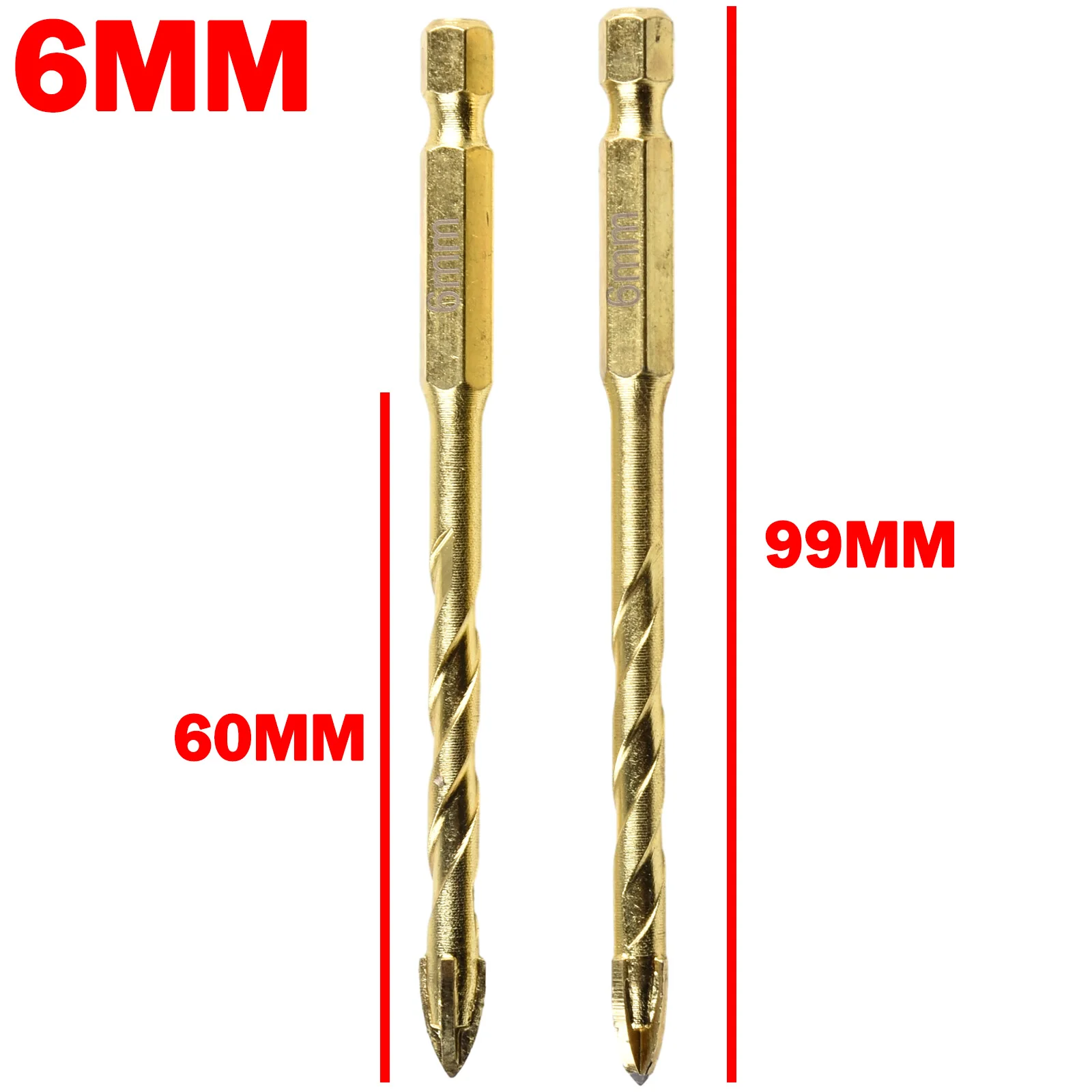 Centering Point Carbide Drilling Flutes Gold Mm Pcs Practical To Use Sheet Metal Smooth And Accurate Drilling Tile