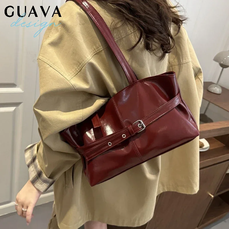 

Winter Style Women's Retro Minimalist Tote Shoulder Bag Autumn Large Capacity Commuting Top-Handle Hand Bags for Women