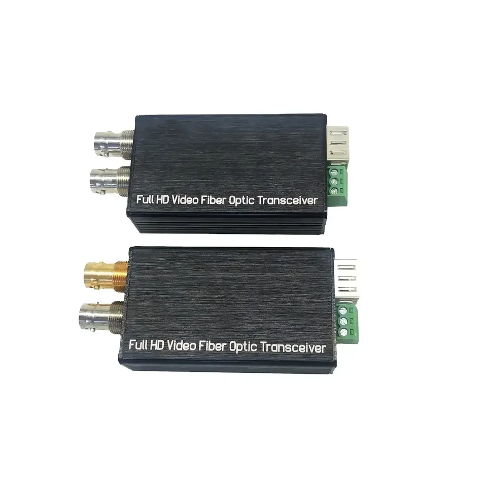 Mini 3G SDI Video to Fiber Optic Converter including Transmitter and Receiver with Tally and loop out SMF 20KM