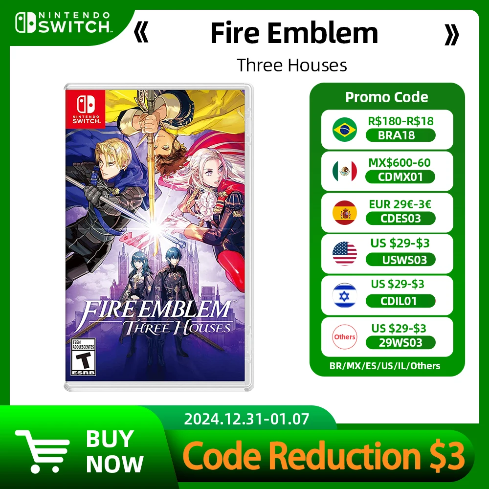 Fire Emblem Three Houses Nintendo Switch Game Deals 100% Official Original Physical Game Card RPG Genre for Switch OLED Lite