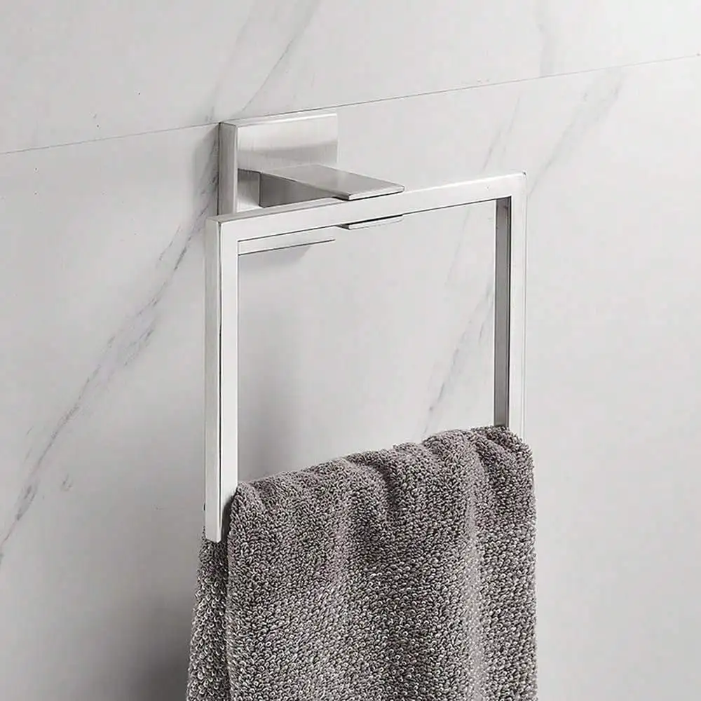 

Квадратное кольцо для полотенец, держатель для полотенец, настенная вешалка для полотенец для рук, кухонная вешалка для полотенец из нержавеющей стали, аксессуары для ванной комнаты