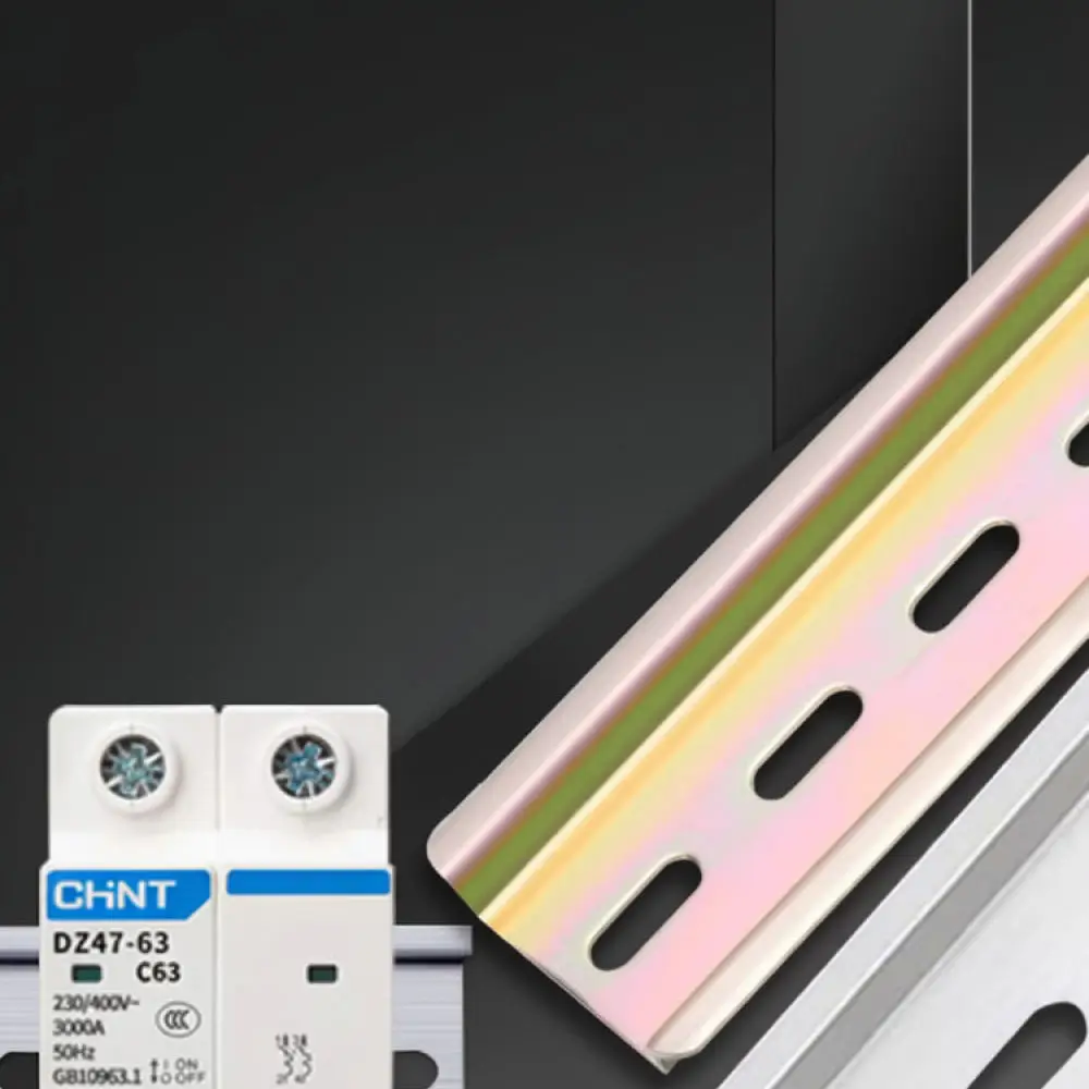 Aluminum Din Rail Track For Electrical Enclosure Modular Installation Standard Slot Circuit Breaker Support Bracket
