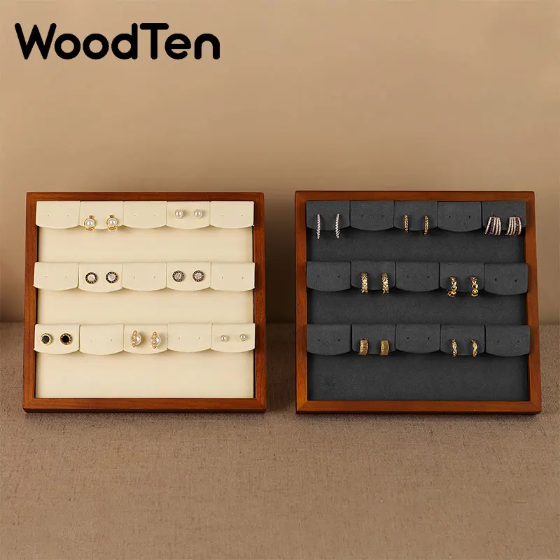 

Подставка для серег WoodTen: золотая/серебряная подставка для демонстрации ювелирных изделий, высококачественный органайзер для хранения серег ﻿