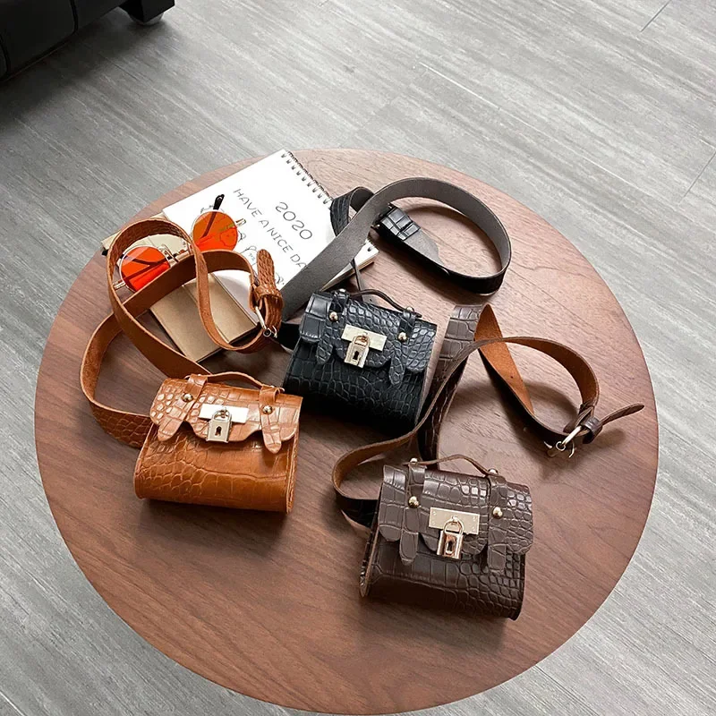 Marsupio donna New Crocodile Pattern Belt New Mini Chain Decoration Belt Bag Messenger Small Bag Cool marsupio