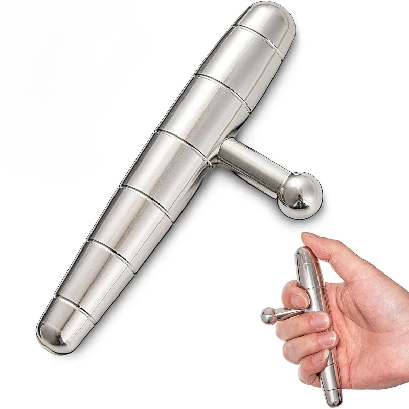 T-förmiges Edelstahl-Massagegerät für Tiefengewebe, manuelles Massagegerät zur Schmerzlinderung und Faszienentspannung am ganzen Körper