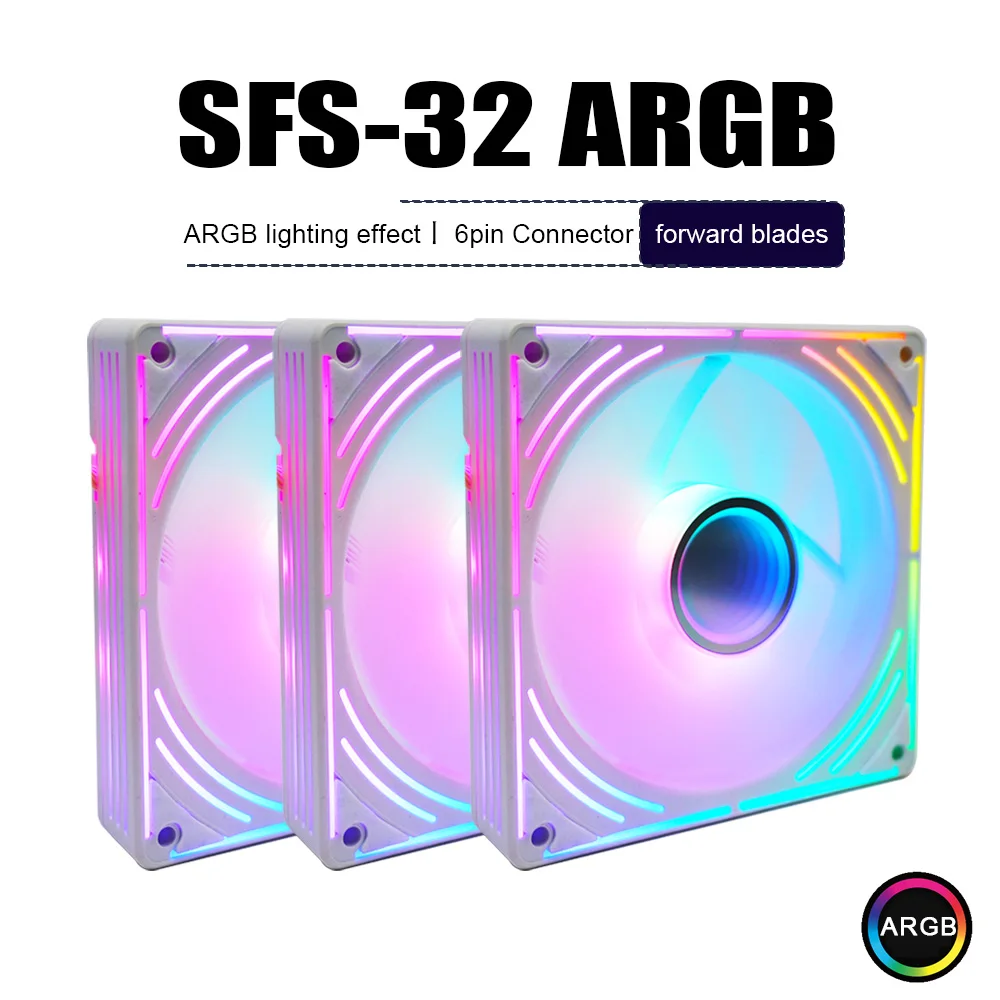 

MANMU Корпус компьютера Корпус вентилятора процессора Rgb Кулер Охлаждающий вентилятор RGB Радиатор игрового ПК Argb 120 мм Вентилятор охлаждения со светодиодной подсветкой