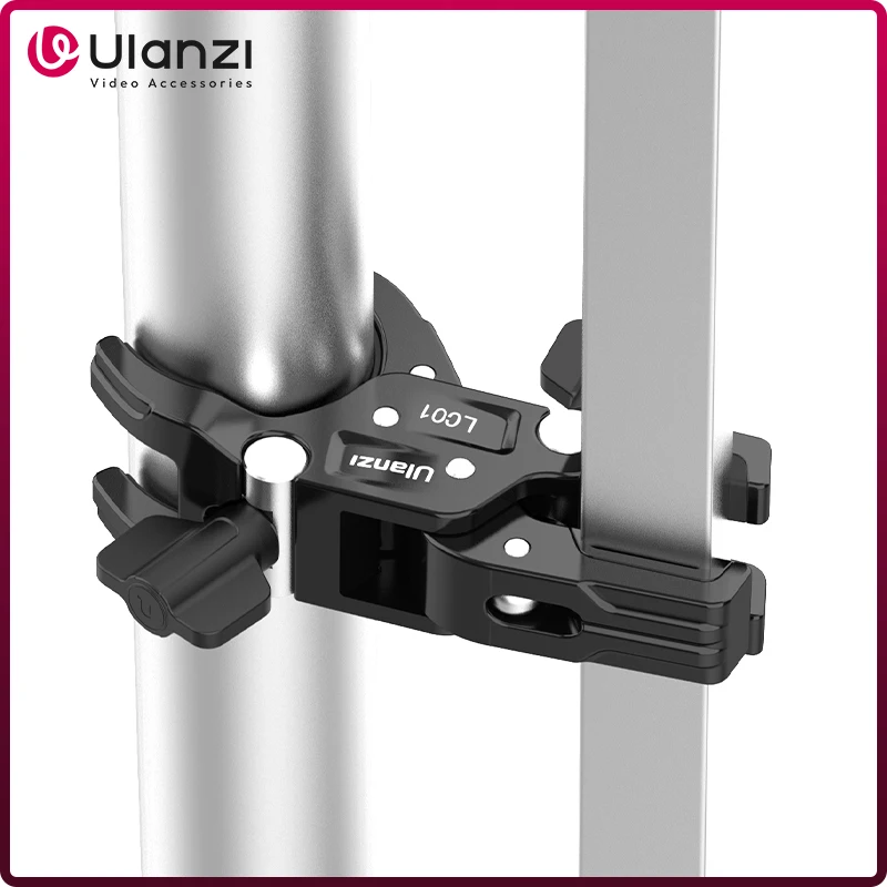 Ulanzi LC01 Metal Double Mounts Super Clamp for Light Stand Max 48mm Round 25mm Square Tube Load 5KG Photography