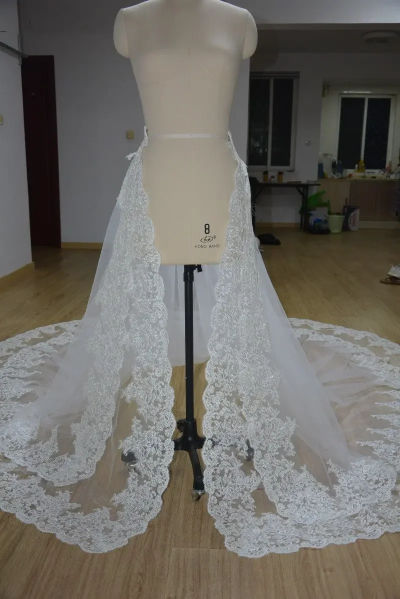 Removable Lace skirt Bridal skirt Wedding Dress Overskirt Removable Wedding Overskirt Lace Overskirt Bride Detachable Train