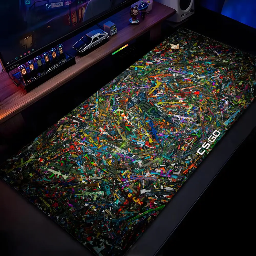 

CS GO Large Size Mouse Pad Mousepad HD Printing Computer Gamers Locking Edge Non-slip Mouse Pad XXL90x40cm Keyboard PC Desk Pad