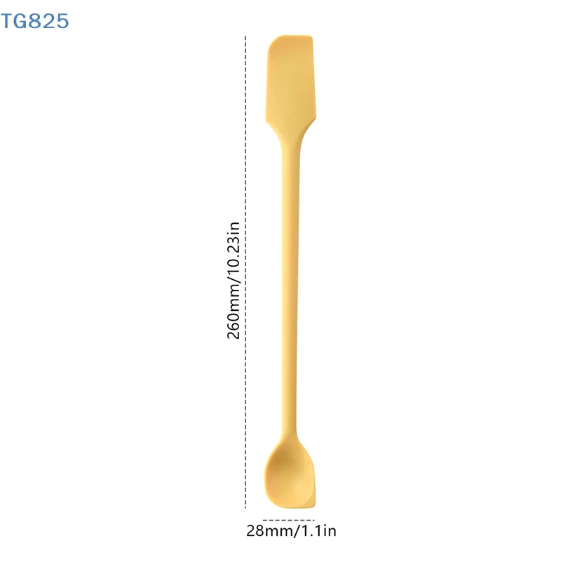 【N】1 espátula de silicona resistente al calor con mango largo y raspador de doble punta con cuchara, espátulas para mermelada, utensilios de cocina, accesorios de cocina
