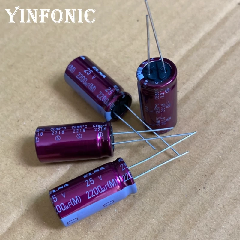 2 قطعة/10 قطعة ELNA مكثف الصوت 2200 فائق التوهج/25 فولت RA3 سلسلة 12.5x25 مللي متر 25V2200UF الأرجواني الأحمر الصوت مكثفات كهربائية #1