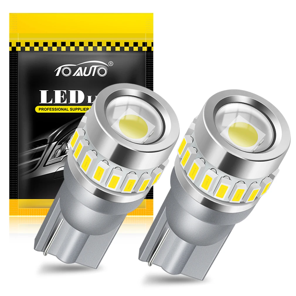 W5W T10 LED Auto Bulb CANBUS No Error 5W5 12V 5W 800Lm Super Bright Car Interior Side Lights 194 3030 SMD Door Lamp White 12V