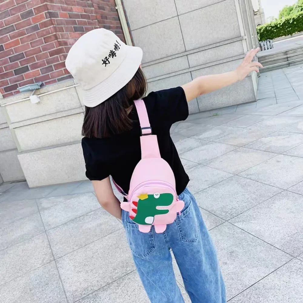 Borsa a tracolla con dinosauro per bambini dei cartoni animati Portamonete con zaino per ragazza carina