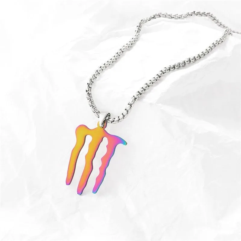 New Hip Hop Devil Claw Pendant Necklace Fashion Three Colors Optional Trend Men And Women Couples Wild Necklaces Jewelry Gifts