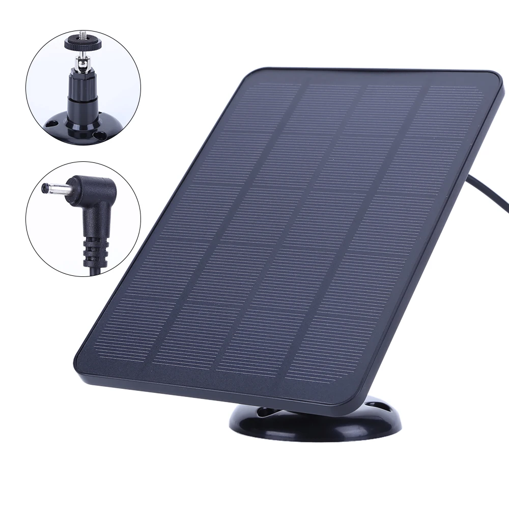 4W 5V Solar Panel Charger Waterproof Adjustable Wall Mount Bracket with 9.8FT Charging Cable for Ring Stick Up&Spotlight Cam