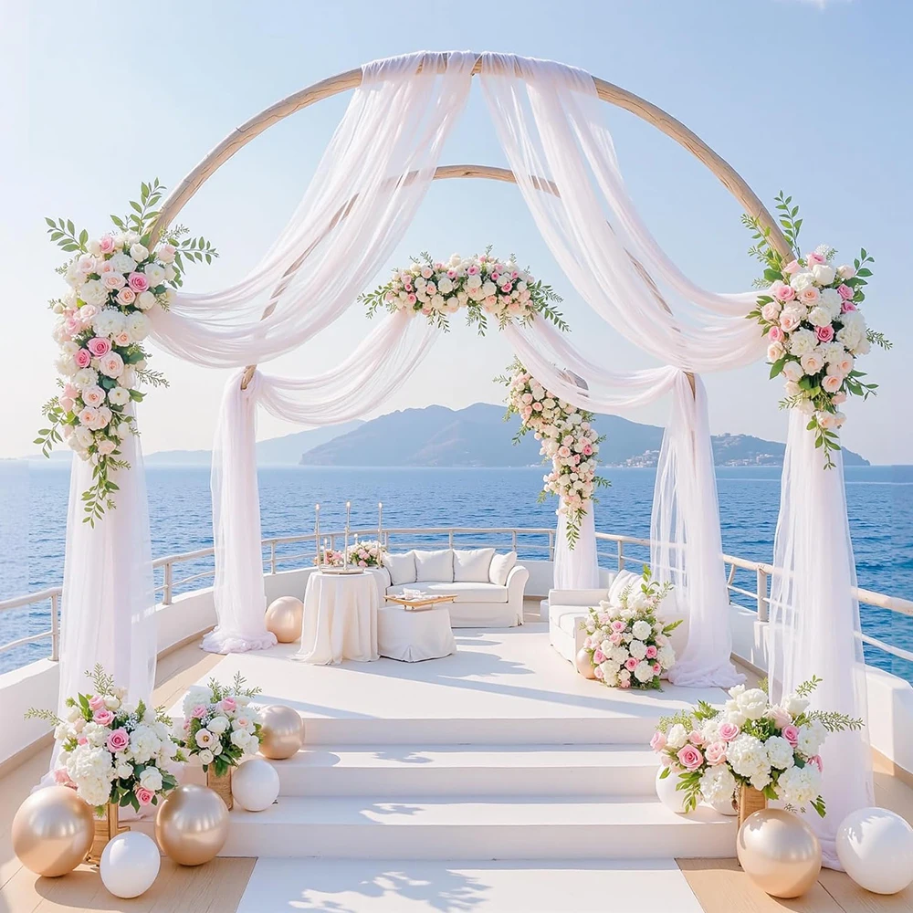 Wedding Tulle Fabric Rustic Party Decoration for Birthday Party Backdrop Wedding Arch Chair Sashes Decor Home Table Runner