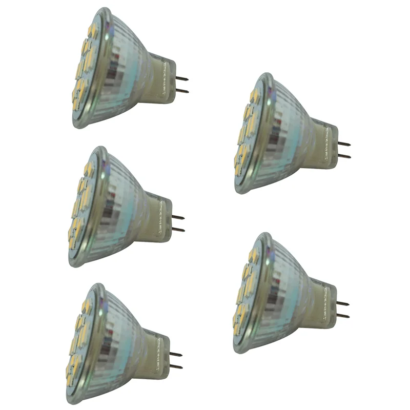 

LICE-5X 6W GU4(MR11) LED Spotlight MR11 12 SMD 5730 570 Lm DC 12V, Warm White