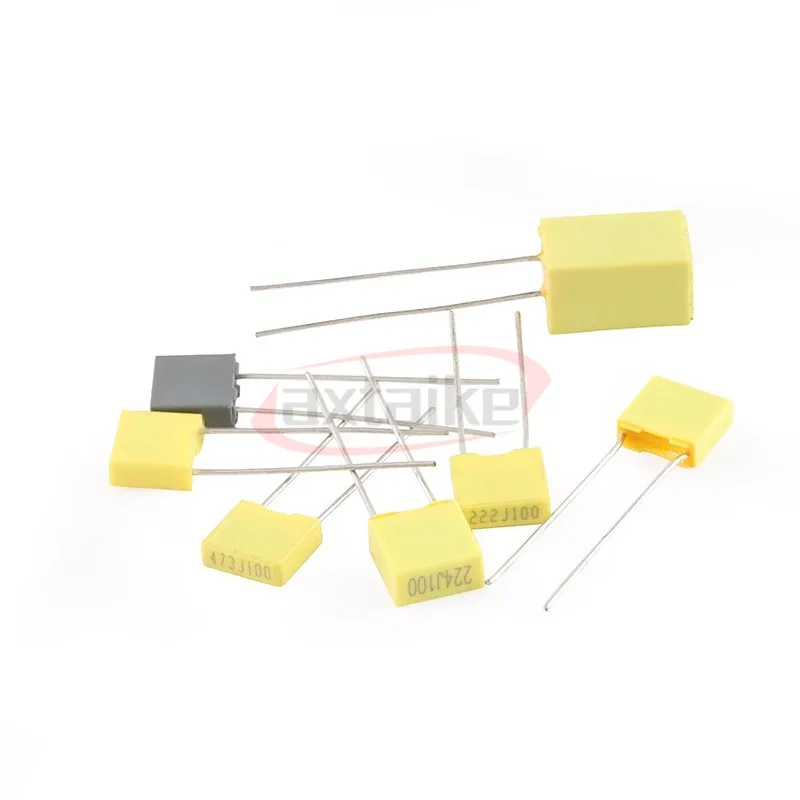 20PCS 100V Polypropylene Safety Plastic Film 1nF - 470nF 10nF 22nF 47nF 100nF 220nF 330nF 0.1uF 1uF 104J Correction Capacitor