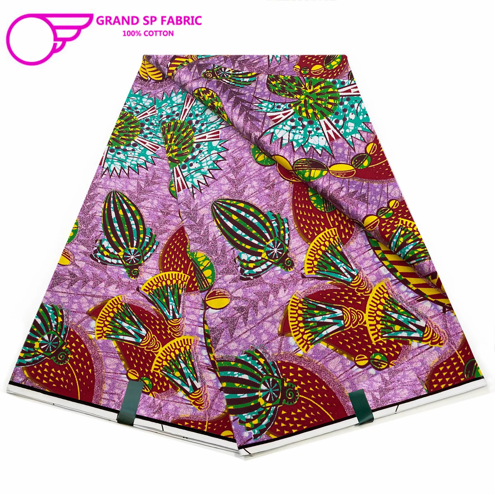 Grand Super Fabric 100% Cotton African Wax Fabric High Quality Wax Print Ankara Fabric For Sewing 6yards Women Fabric FF-14-31