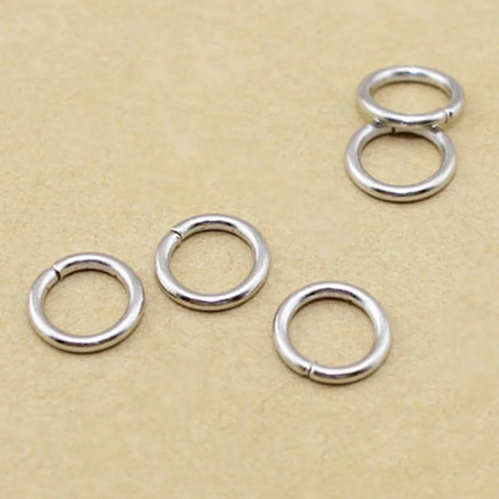 180 PCS Eyelets for Clothes Metal Smooth Round Ring Lobster Clasps Shape Open Jump Necklace